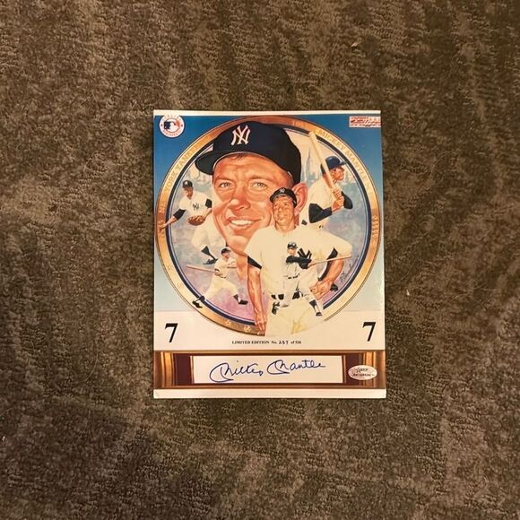 Mickey Mantle Signed Lithograph Print New York Yankees Baseball Original - Picture 1 of 3